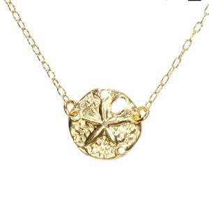 14k gold filled sand dollar necklace